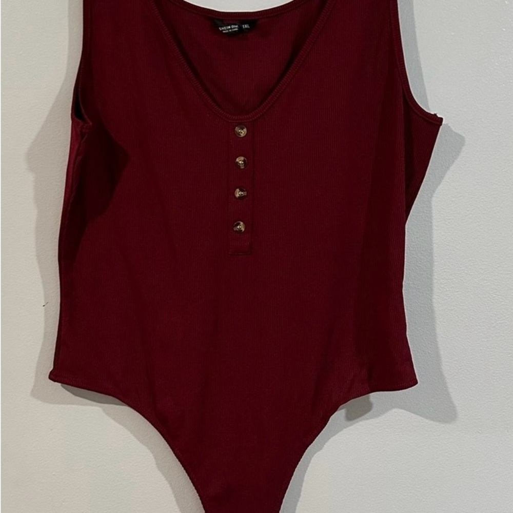 Women's Burgundy Bodysuit